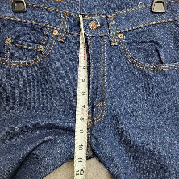 Levi’s 505-0216 Jeans 29x33 Dark Wash Straight Leg Denim USA Made 80s TAG 29X34 - Picture 7 of 12